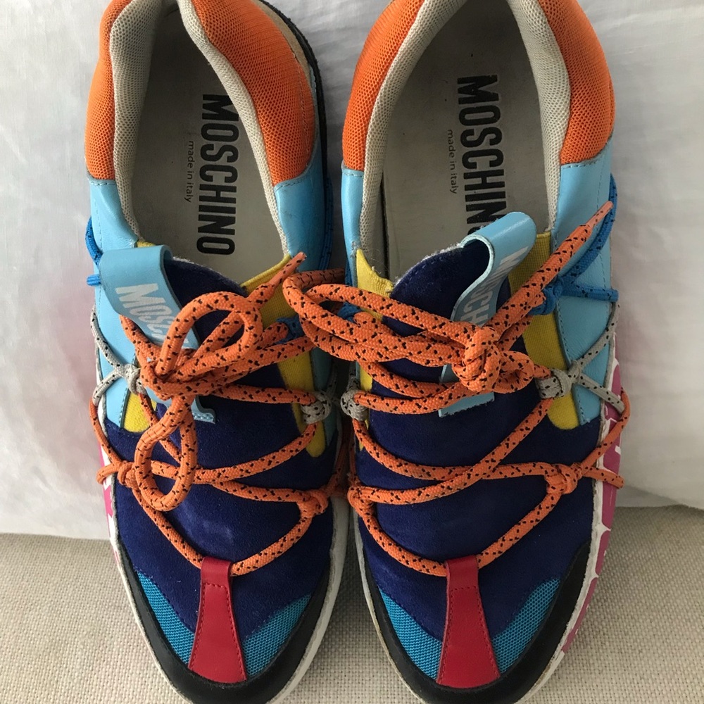 Men’s limited edition Moschino sneakers mixed colors size 42